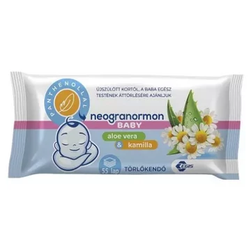 Neogranormon Baba Törlőkendő 55 db Aloe Vera & Kamilla