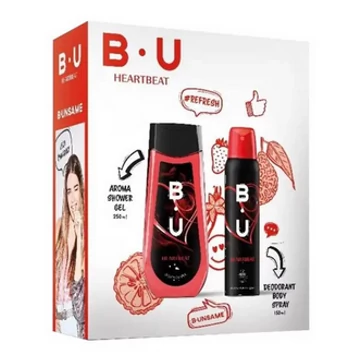 B.U. Ajándékcsomag Heartbeat Deo 150 ml + Tusfürdő 250 ml