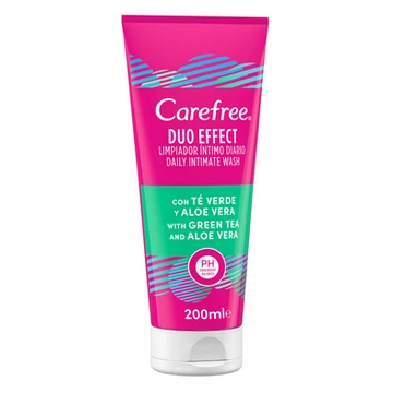 Carefree Intim Mosakodó Gél 200 ml Duo Effect Green Tea & Aloe Vera
