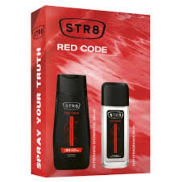 STR8 Ajándékcsomag Red Code Natural Spray 85 ml+ Tusfürdő 250 ml