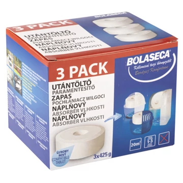Bolaseca Páramentesítő Készülék Utántöltő Tabletta 3x425 g Lyukas