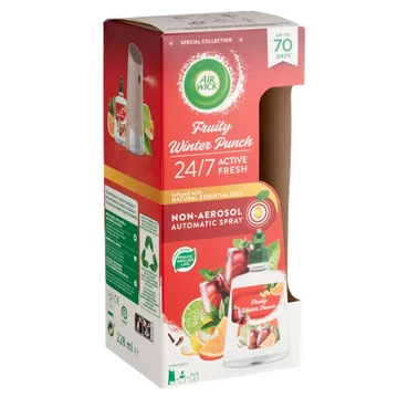 Air Wick Active Fresh készülék és utántöltő - Gyümölcsös téli puncs 228ml