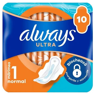 Always Ultra Normal (S1) Szárnyas Egészségügyi Betét 10 Db