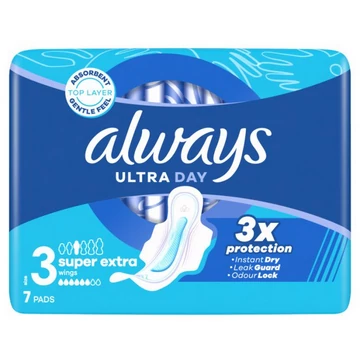 Always Ultra Super Extra Egészségügyi Betét (3-as Méret) Szárnyas Betét 7 Darab