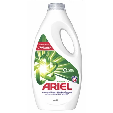 Ariel 1,7 l Folyékony Mosószer, 34 Mosáshoz, Brilliant Clean Universal+ 