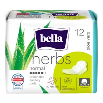 Bella Herbs egészségügyi betét 12db Sensitive Aloe Vera