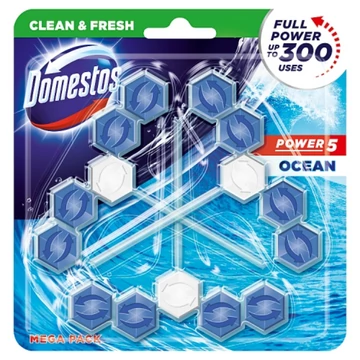 DOMESTOS Power5 WC frissítő blokk Ocean 3 x 55 g
