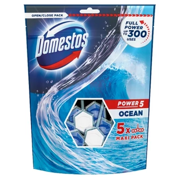 DOMESTOS Power5 WC frissítő blokk Ocean 5 x 55 g