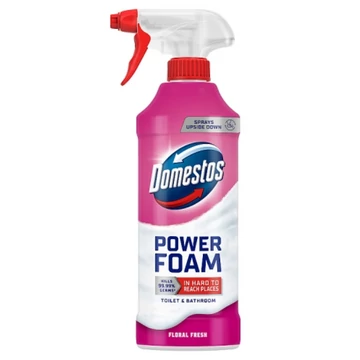 Domestos Power Foam Floral Fresh WC és fürdőszoba tisztító hab 435 ml