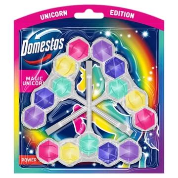 Domestos Power 5 Magic Unicorn WC frissítő blokk 3 x 50 g