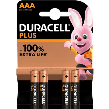 Duracell elem AAA 4 db-os Plus