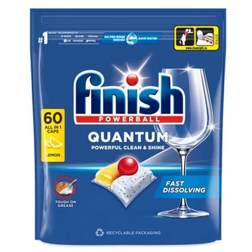 Finish Mosogató Tabletta 60 mosás 60 db Quantum All in 1 Lemon