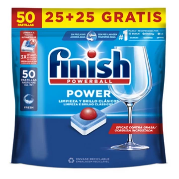 Finish Mosogató Tabletta 50 mosás 50 db All in 1 Power Regular
