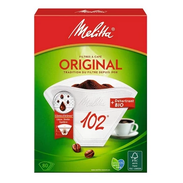 Melitta Kávéfilter 102 80 db Fehér   
