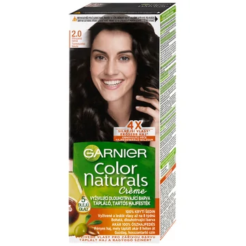 GARNIER Color Naturals tartós hajfesték - 2.0 Természetes fekete