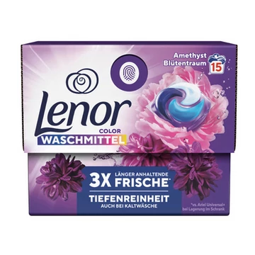 Lenor Folyékony Kapszula 15 mosás 15 db All in 1 Color Amethyst Flowerdream