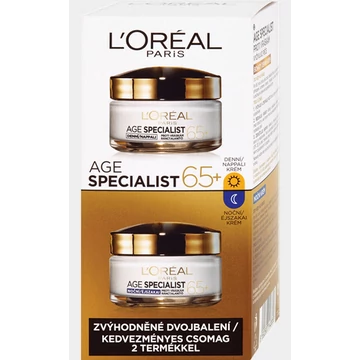 Loreal Age Specialist 65+ csomag, 2 x 50 ml (nappali + éjszakai arckrém)