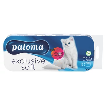 Paloma EXCLUSIVE SOFT Toalett Papír 3 rétegű 10 Tekercs Parfüm