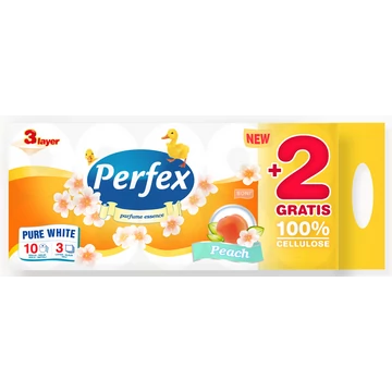 Perfex Toalett Papír 10 tekercs 3 réteg 120 Lap Barack