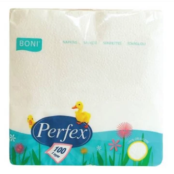 Perfex Szalvéta 33 x 33 cm 1 Rétegű 100db -os Fehér