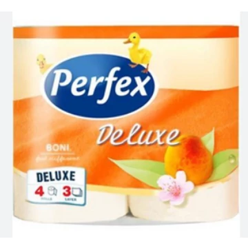 Perfex Toalett Papír 4 tekercs 3 réteg De Luxe Barack