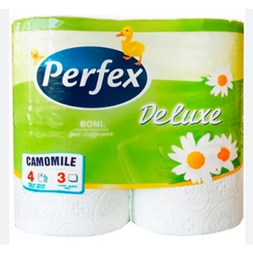 Perfex Toalett Papír 4 tekercs 3 réteg De Luxe Camomile