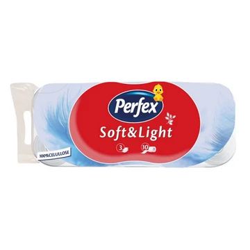 PERFEX Eü. Papír  10 Tekercs 3 Réteg Soft &amp; Light