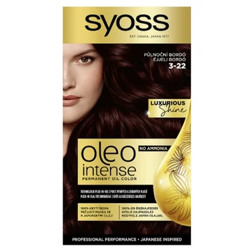 Syoss Oleo Intense tartós hajfesték 3-22 Éjjeli bordó