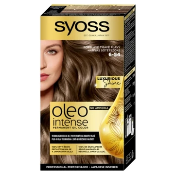 Syoss Oleo Intense tartós hajfesték 6-54 Hamvas sötétszőke