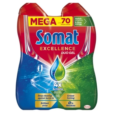 Somat Excellence mosogatógél 70 mosogatás 2 x 630 ml