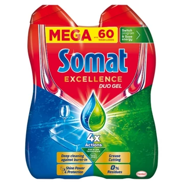 Somat Excellence DuoGel Grease Cutting mosogatógél 2 x 540 ml