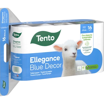 Tento Ellegance Blue Decor toalettpapír 16 tekercs 3 rétegű / 16 x 150 lap