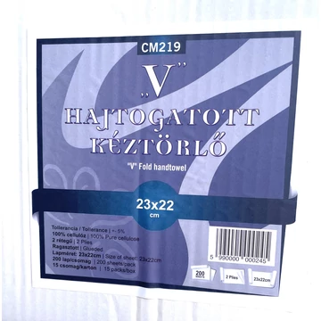 KÉZTÖRLŐ V- HAJT. 2RTG. 3000 LAP FEHÉR /15X200LAP/