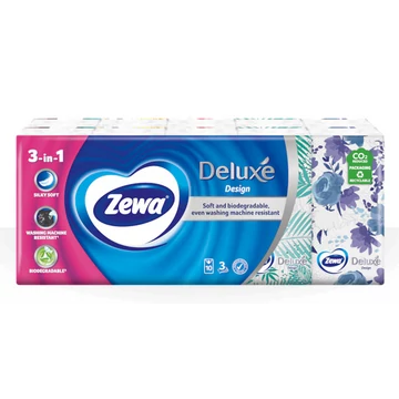 ZEWA DELUXE PAPÍR ZSEBKENDŐ 10 * 10 DB DESIGN