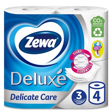 Zewa Deluxe 3 rétegű toalettpapír 4 tekercs Illatmentes DELICATE CARE