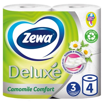 Zewa Deluxe 3 rétegű toalettpapír 4 tekercs Kamilla