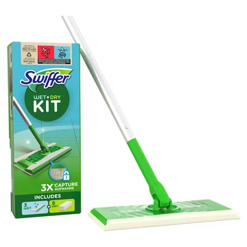 Swiffer Padlótisztító csomag ( nyél + 11 kendő )