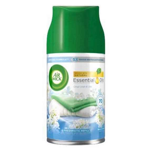 Air Wick Freshmatic automata légfrissítő spray utántöltő CRISP LINEN & LILAC 250 ml