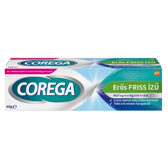 Corega Erős Friss ízű műfogsorrögzítő krém 40 g