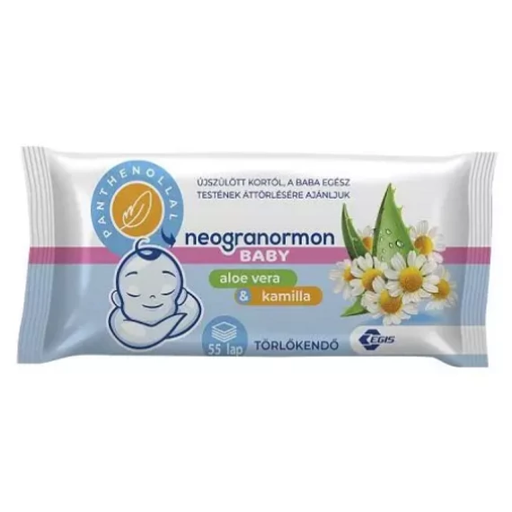 Neogranormon Baba Törlőkendő 55 db Aloe Vera & Kamilla