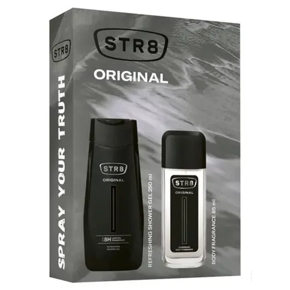STR8 Ajándékcsomag Original Natural Spray 85 ml+ Tusfürdő 250 ml