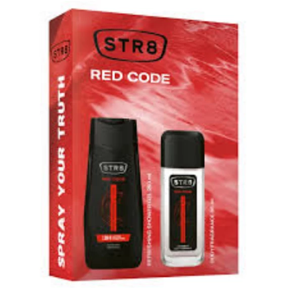STR8 Ajándékcsomag Red Code Natural Spray 85 ml+ Tusfürdő 250 ml
