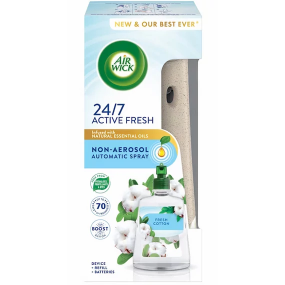 Air Wick Active Fresh Készülék és utántöltő 228 ml Friss Pamut