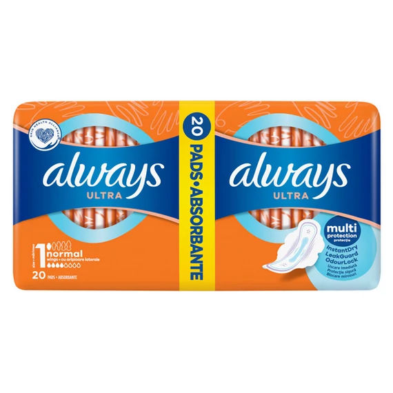 Always Ultra Normal (S1) Szárnyas Egészségügyi Betét 20 Db