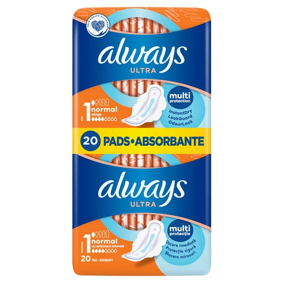 Always Ultra Normal (S1) Szárnyas Egészségügyi Betét 20 Db