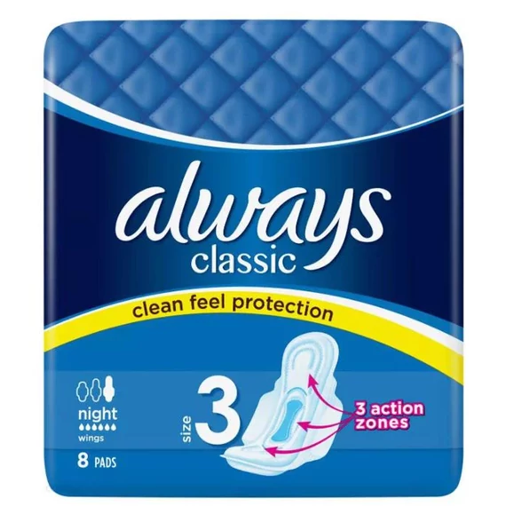 Always Classic Night Egészségügyi Betét 8 Db