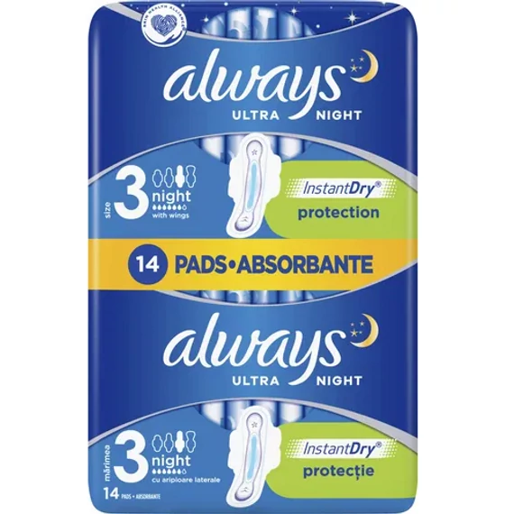 Always Ultra Day & Night (S3) Szárnyas Egészségügyi Betét 14 Db