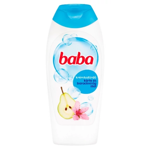 Baba krémtusfürdő körte és barackvirág illattal 400 ml