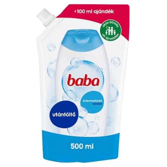 Baba lanolin krémtusfürdő utántöltő 500 ml