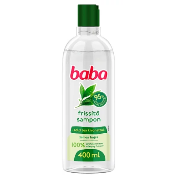 Baba sampon zsíros hajra zöldtea-kivonattal 400 ml